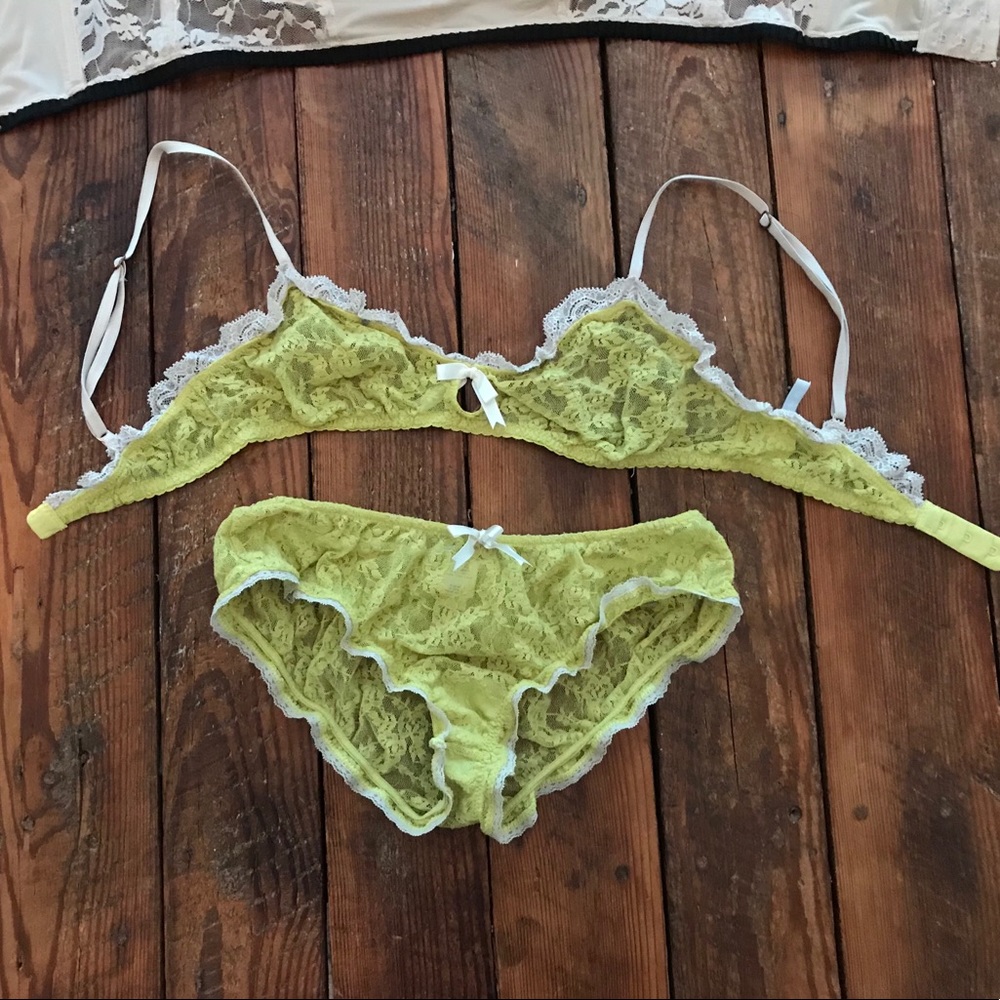 FINAL CUT: Anthro eberjey yellow lace lingerie